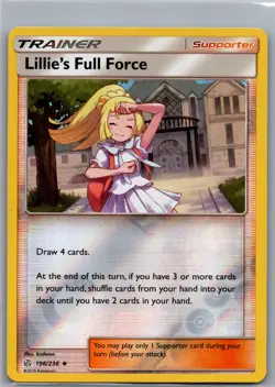 Lillie's Full Force 196/236 Reverse Holo SM - Cosmic Eclipse - Pokemon Card - NM - Image 1