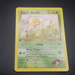 KOGA’S WEEDLE 82/132 - 1ST EDITION - Gym Challenge - WOTC Pokemon Card - NM - Image 1
