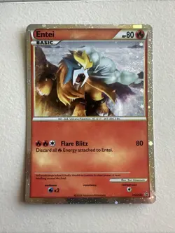 Entei HGSS20 Promo HeartGold SoulSilver Pokemon Card Holo Foil Rare MP - Image 1