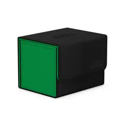 ULTIMATE GUARD SYNERGY BLACK / GREEN 100+ SIDEWINDER DECK CASE Card Storage Box - Image 2