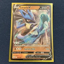 Lucario V 078/189 Ultra Rare Holo Astral Radiance LP Pokemon Card - Image 1