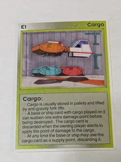 Cargo E1 Galactic Empires Card Game CCG 1994 Companion - Image 1