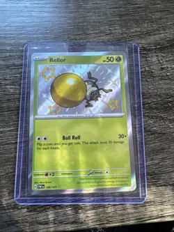 Pokemon TCG Rellor Scarlet & Violet Paldean Fates Holo Shiny Rare Card 108/091 - Image 1