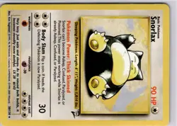 Snorlax 30/130 Base Set 2 Pokemon Non Holo Rare Trading Card TCG WOTC - Image 5