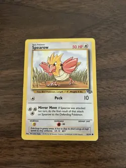 Spearow 62/64 Jungle Set Rare Vintage 1999 Pokemon Card Speerow Spearo Sparrow - Image 1