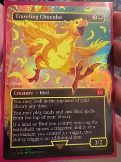 Traveling Chocobo (Borderless) (Neon Ink Yellow) Final Fantasy Foil - Image 1
