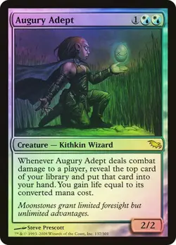 Shadowmoor MTG Foil Augury Adept Magic - Image 1