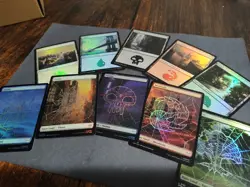10x FOIL Spider-Man SPM Magic the Gathering, 5 Spiderweb Full Art + 5 Basic Land - Image 3