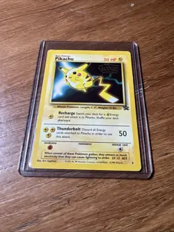 Pokemon TCG Pikachu #4 Stamped 1999 WB Movie Black Star Promo - Image 1