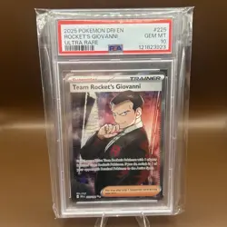 Team Rocket's Giovanni 225/182 Sv10: Destined Rivals Holo PSA 10 GEM MINT - Image 1
