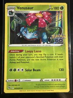 Venusaur Holo Rare Pokemon GO 003/078 NM - Image 1