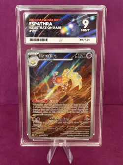 Pokemon TCG Espathra Paradox Rift 197/182 Holo Illustration Rare ACE 9 MINT - Image 1