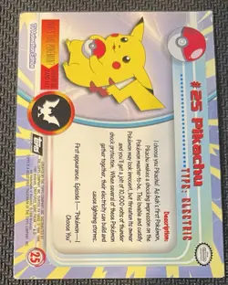 2000 Topps Chrome Pokemon Pikachu #25 Chrome Holo - Image 4