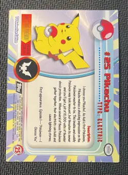 2000 Topps Chrome Pokemon Pikachu #25 Chrome Holo - Image 5