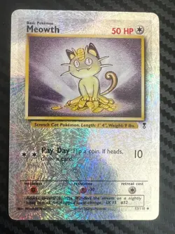 Pokemon TCG Meowth 53/110 Legendary Collection Reverse Holo Rare LP/MP - Image 1
