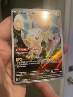 Pachirisu 208/198 Scarlet & Violet Base Illustration Rare Pokemon TCG NM - Image 3