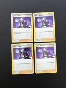 4x Boss's Orders 132/172 Cosmos Holo Pokemon Prize Pack play set NM FAST SHIP A - Image 1