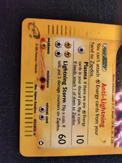Zapdos H32/H32 Aquapolis Holo eReader Pokemon Card MP Condition - Image 3