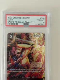 One Piece Card Game Koby 2023 ONLINE REGIONAL FINALIST PSA 10 - Image 2