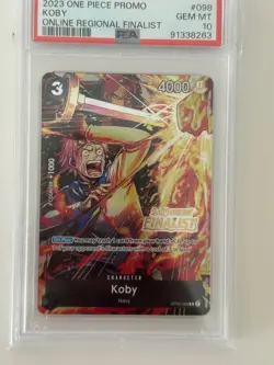 One Piece Card Game Koby 2023 ONLINE REGIONAL FINALIST PSA 10 - Image 3