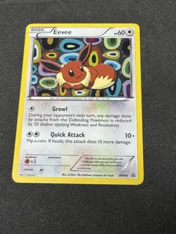 Eevee BW94 Black & White Holo Black Star Promo Pokemon Card MP - Image 1