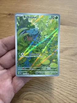 Pokemon TCG Bulbasaur Scarlet Violet-151 Illustration Rare Card 166/165 - Image 2