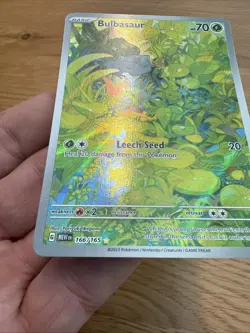 Pokemon TCG Bulbasaur Scarlet Violet-151 Illustration Rare Card 166/165 - Image 3