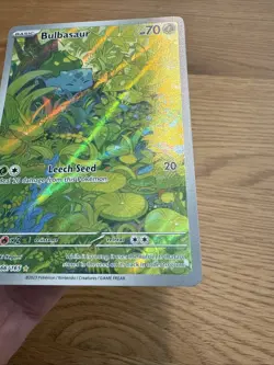 Pokemon TCG Bulbasaur Scarlet Violet-151 Illustration Rare Card 166/165 - Image 4