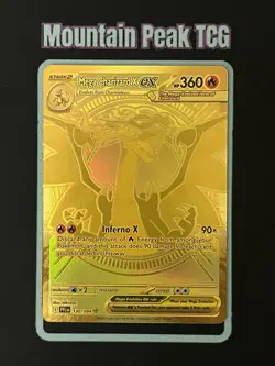 NM Mega Charizard X ex 130/094 Gold Secret - Phantasmal Flames - Pokemon Card - Image 1