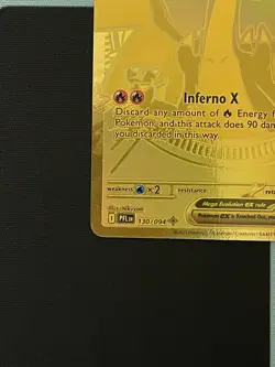 NM Mega Charizard X ex 130/094 Gold Secret - Phantasmal Flames - Pokemon Card - Image 5