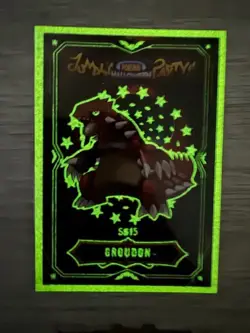 POKEMON JUMPING HALLOWEEN PARTY CARDS * GROUDON * GLOW IN THE DARK- RARE - Image 3