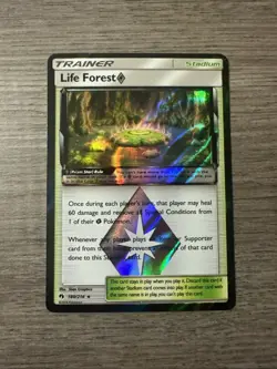 Life Forest Prism Star 180/214 Sm-Lost Thunder Holo Card Near Mint Pokemon TCG - Image 1