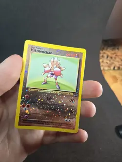 Hitmonchan WoTC Best of Game Promo 2 Pokemon Card Reverse Holo Swirl Near Mint - Image 2