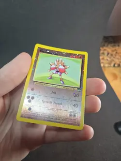 Hitmonchan WoTC Best of Game Promo 2 Pokemon Card Reverse Holo Swirl Near Mint - Image 3