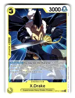 One Piece Release Event Card X.Drake OP10-114 UC - Image 1