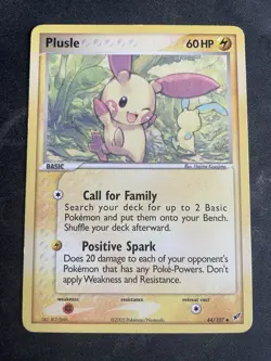 Plusle 44/107 Deoxys Uncommon Pokemon Card TCG LP - Image 1