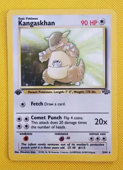 Kangaskhan 1999 Pokemon Jungle 1st Edition #5/64 Rare Holo Vintage NM/LP Card - Image 1