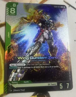 Wing Gundam Zero GD01-024 Newtype Rising Gundam Card Game TCG - NM LR Foil - Image 1