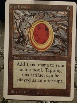 *P R 0 X Y* Mtg Magic The Gathering Mox Ruby Trading Card *P R 0 X Y* - Image 2