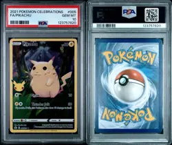 Pokemon 2021 Celebrations Pikachu Full Art Card 005/025 PSA 10 - Image 3