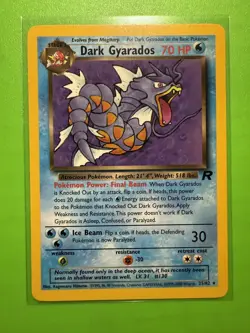 Dark Gyarados 25/82 Non Holo Rare Pokemon Card Vintage Team Rocket - LP - Image 1