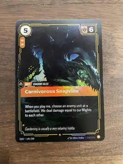 ~ Carnivorous Snapvine ~ Foil ~ Riftbound: Origins - Image 1