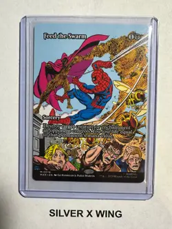 Feed the Swarm Borderless x1, MTG, Spiderman, Magic the Gathering, NM - Image 1