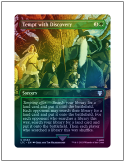 1x Tempt With Discovery, Foil, Borderless Art, Magic the Gathering MTG NM - Image 1