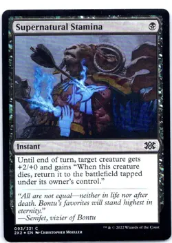 #93 Supernatural Stamina MTG Double Masters 2022 Common FOIL - Image 1
