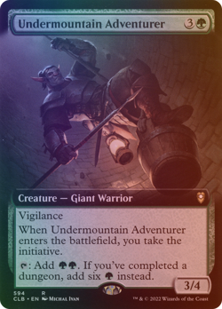 Undermountain Adventurer - CLB #594 | FOIL | NM | MTG | EXTENDED ART - Image 1