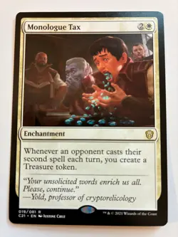 MTG Monologue Tax - Commander 2021 Regular NM White Magic the Gathering - Image 1