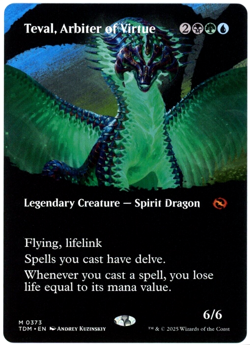Teval, Arbiter of Virtue (Borderless) - 0373 - Tarkir Dragonstorm - NM/M - MTG - Image 1