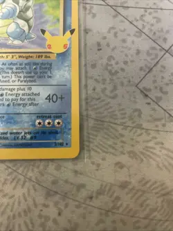 Pokemon TCG Blastoise Holo Card 2/102 Celebrations 25th Anniversary Edition - Image 4