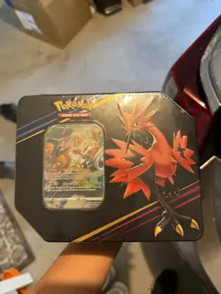 Pokemon TCG: Crown Zenith Tin Galarian Zapdos Art Tin Factory Sealed - Image 1